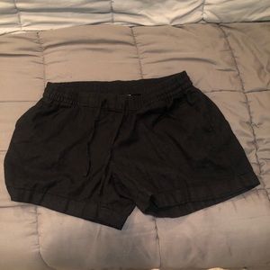 Black elastic shorts large